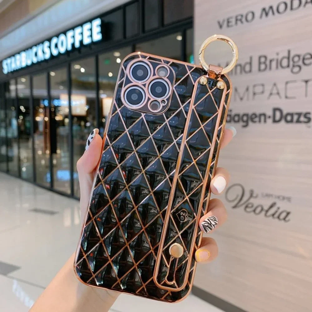 NEW iPhone 14/Pro/Max Wrist Band Electroplate Soft iPhone case - Picture 2 of 10